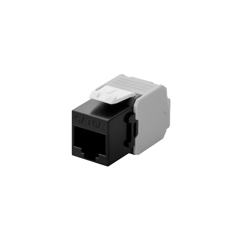 CAT6a UTP Keystone Connector - Toolless - Zwart