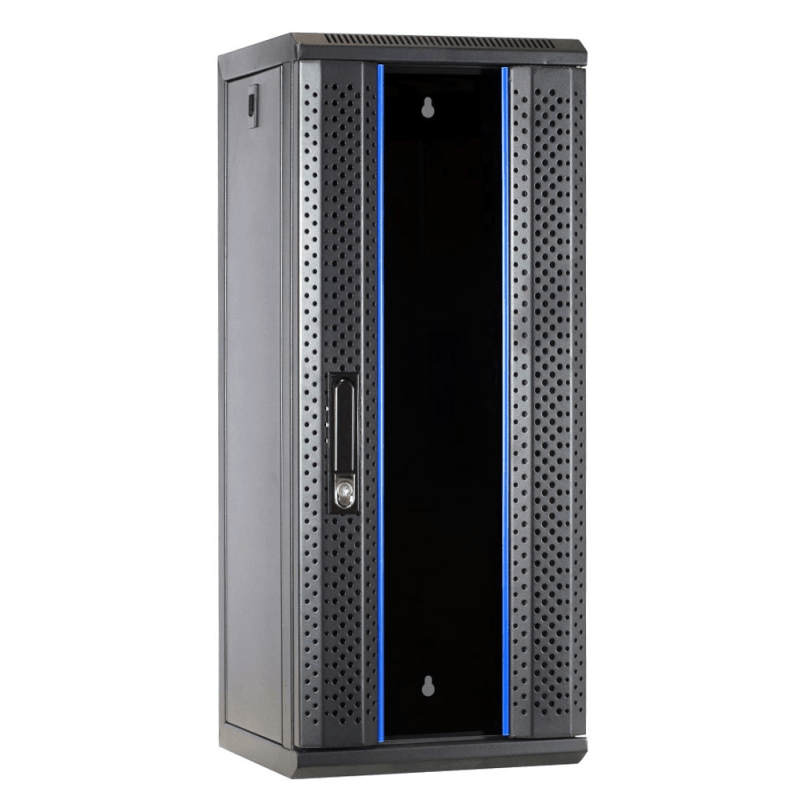 15U serverkast (10 inch) met glazen voordeur 370x450x752mm