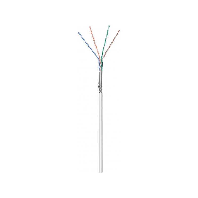 CAT6 S/FTP 305m kabel op rol soepel grijs CCA